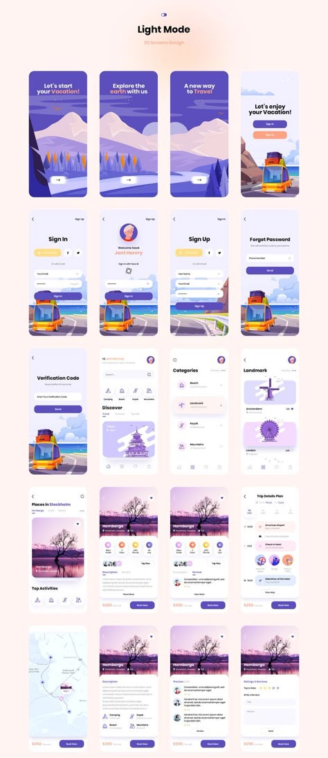 Tracoo - Travel App UI Kit Perfect App UI Kit for Travel Booking การออกแบบ Ui Ux, Creative App Design, Desain Ux, Application Ui Design, To Do App, App Design Layout, Ux App Design, Ui Design Trends, App Ideas