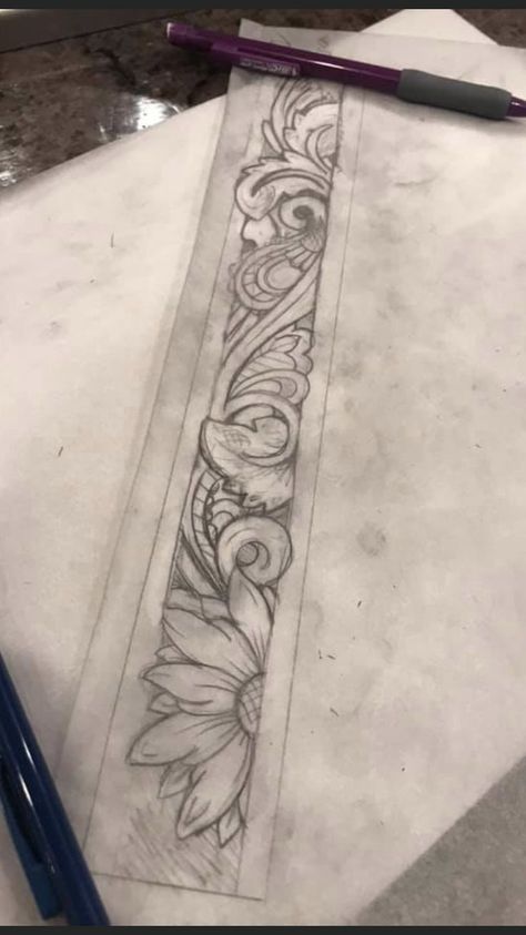 Tooled Leather Tattoo Design Western, Leather Tooling Belt Patterns, Leather Burning Designs, Tooled Leather Tattoo Sleeve, Leather Tooling Tattoo, Kk Tattoo, Leather Work Tattoo, Leather Design Pattern, Leather Tooling Patterns Printable