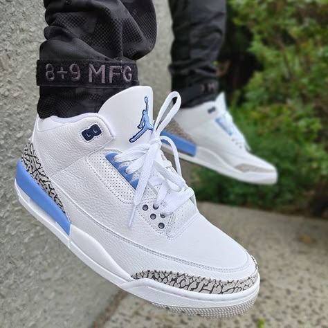 Air Jordan 3 Outfit Men, Jordan 3 Unc Outfit, Jordan3 Outfit, Retro 3 Outfits Jordan, Retro 3 Jordans, Tenis Jordan 1, Jordan 3 Outfit Men, Blue Jordan 3, Jordan 3 Blue