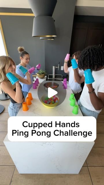 AMBER MAMIAN on Instagram: "CUPPED HANDS PING PONG CHALLENGE!! It’s amazing how many family games you can create with solo cups & ping pong balls 😜🤷🏼‍♀️ what can I say… it’s kinda our thing.  ➡️➡️ COMMENT WHO YOU THINK WILL WIN- sending 10 of you cash just for fun 🤩   Follow us for more family games, family fun, family challenges & more!!  #familyfun #familyfuntime #familygoals #familygames #familygamenight #familygame #bigfamilylife #bigfamilies" Games For Large Groups, Family Challenges, Funny Games For Groups, Family Games Indoor, Montana Trip, Large Group Games, Group Games For Kids, Church Games, Pong Game