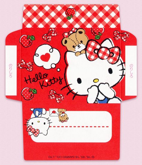 Kawaii envelope - Hello Kitty - Sanrio Hello Kitty Envelope Printable, Cute Envelope Template Aesthetic, Cute Envelope Printable, Sanrio Envelope Printable, Hello Kitty Envelope Template, Sanrio Envelope Template Printable, Sanrio Envelope Template, Kpop Envelope, Kawaii Envelope Printable