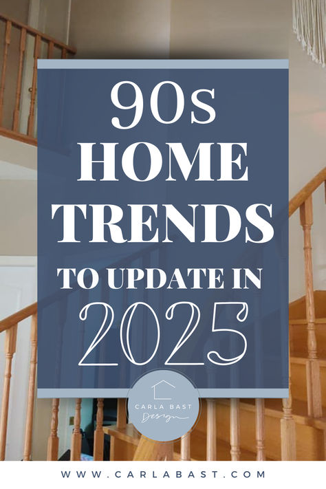 90s Decor Trends to Update in 2025 2024 Home Renovation Trends, 90s California House, 90s Colonial Interior, Modernize 90s Home, Update Home Decor, Honey Oak Living Room Decor, 1990 House Interior, 2000 Home Decor, Updated 90s House