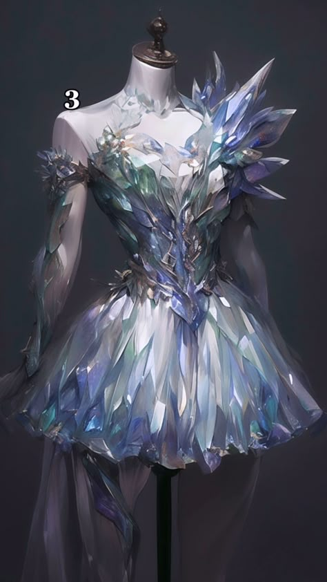 Bird Fashion Design, Lightning Inspired Fashion, Crystal Dress Aesthetic, Crystal Core Aesthetic Outfit, Crystal Inspired Fashion, Crazy Cool Outfits, Crystal Core Outfits, Runway Fashion 2024, Heavenly Bodies Met Gala