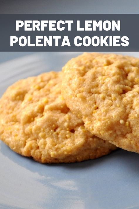 Polenta Dessert Recipes, Polenta Cookies, Recipes Chia Seeds, Cool Food Recipes, Lemon Polenta, Cornmeal Cookies, Recipes Healthy Clean Eating, Organic Food Recipes, Polenta Recipes