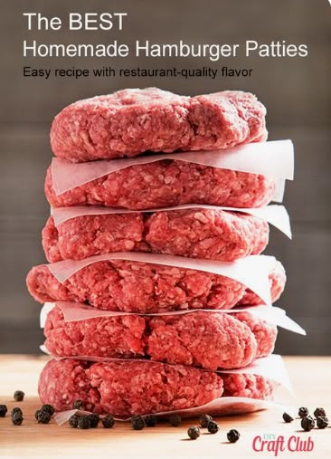 Homemade Patties Hamburgers, Hamburger Homemade Patties, Patty Burger Recipe Beef, Juicy Homemade Hamburgers, Ground Beef Burger Patties, Hamburger Meat Recipes Ground Patty, Burger Patty Recipe Beef Easy, Easy Homemade Hamburgers, Tasty Hamburger Patties