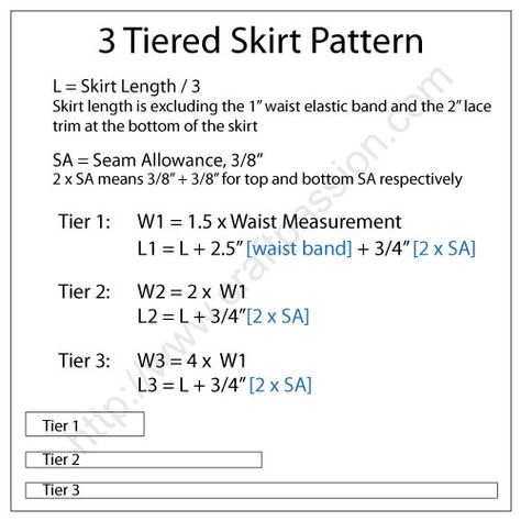 Here is the all time favorite 3 tiered skirt pattern to sew (all sizes). Be it long, short, mini, midi, or maxi, adjust the pattern with your desire length. - Page 2 of 2 3 Tier Skirt Pattern, Tiered Maxi Skirt Pattern, Navajo Skirt, Maxi Skirt Pattern Free, Layered Skirt Pattern, Tiered Skirt Pattern, Tiered Dress Pattern, Cosplay Patterns, Maxi Skirt Tutorial