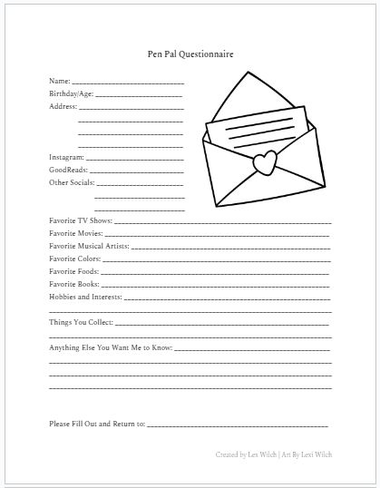 💌 Pen Pal Questionnare, an easy way to learn some things about your pen pals! 💌 Pen Pal Letter Template, Pen Pal Questions For Adults, Pen Pal Letters For Kids, Cousin Pen Pal Ideas, Pen Pal Ideas For Adults, Pen Pal Questions, Pen Pal Ideas, Pen Pal Tracker, Letter Writing Kit