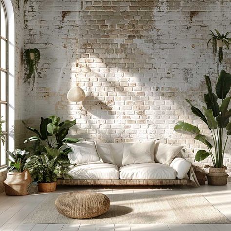 Transform Your Home with Painting Interior Brick Walls in Elegant White • 333+ Inspiring Lifestyle Ideas Painted Stone Walls Interior, Brick Wall Art Ideas, Painting Brick Walls Interior, Interior Painted Brick Wall, White Brick Loft, White Brick Interior Design, White Washed Brick Interior, Brick Painting Ideas Interiors, Whitewash Brick Interior