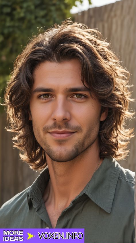 Long Ish Hair Men, Haïr Cut For Long Wavy Hair, Men Layered Haircut Guys Long Hair, Long Mens Haircut Wavy, Men’s Long Layered Haircut, Men’s Perm Hair, Hairstyles For Men 2024, Men’s Hair Medium Length, Medium Length Hair Men Straight Layered Haircuts