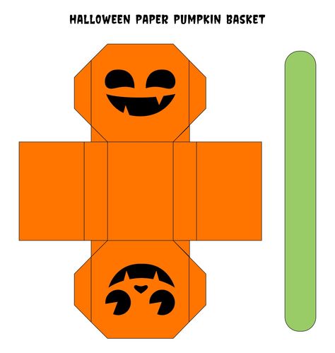 Halloween Paper Pumpkin Basket Printable Halloween Pumpkins Printable, Pumpkin Basket Diy, Diy Pumpkin Basket, Pumpkin From Paper, Halloween Toys Diy, Halloween Paper Pumpkin, Diy Halloween Paper Decorations, Diy Halloween Baskets For Kids, Diy Halloween Paper Crafts