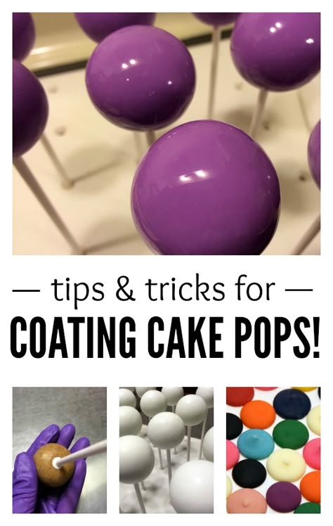 Tips and Tricks for Coating Cake Pops! Cake Pop Receita, Dessert Bord, Cake Ball, Fun Dip, Cake Pop Recipe, Cake Balls, Cake Frosting, Candy Making, Cake Pop