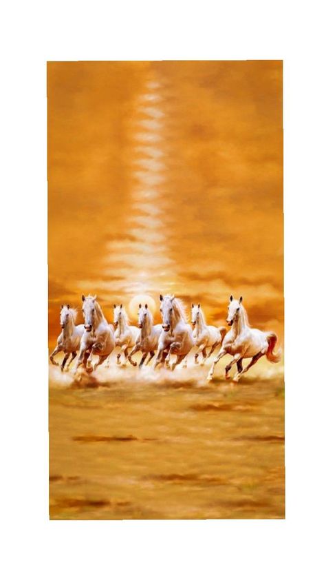 7 Horses Running Painting, Horses Running Painting, Running Horse Wallpaper For Phone, 7 Horses Running Painting Vastu Wallpaper, Running Painting, 7 Horses, Horse Background, Horse Canvas Painting, Horses Running