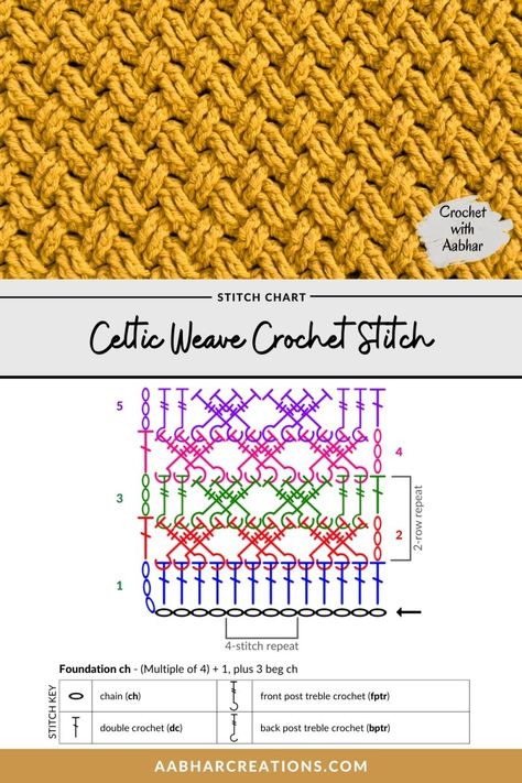 2 Color Crochet Stitch Patterns, Celtic Weave Crochet Patterns Free, Celtic Stitch Crochet Free Pattern, Celtic Cable Stitch Crochet, Crochet Celtic Stitch, Woven Crochet Stitch, Celtic Weave Stitch Crochet, Mosaic Crochet Dragon, Crochet Weave Pattern