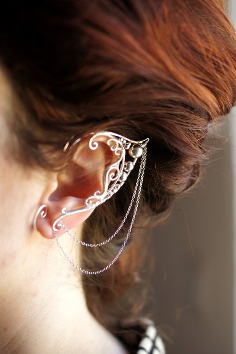 Elf Ears Cosplay, Ear Cuffs No Piercing, Fairy Items, Cosplay Items, Wedding Circlet, Ears Cosplay, Elf Ear Cuff, Fairy Ears, Ear Cuff Jewelry