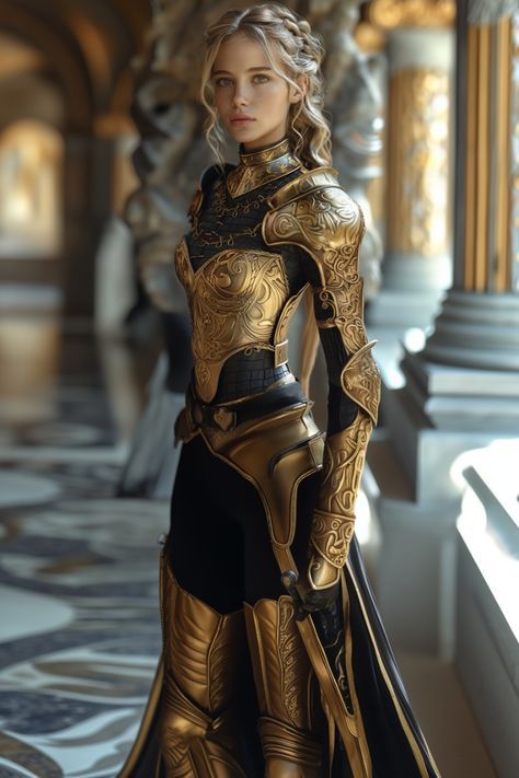 Female Armor Dress Warrior Princess, Armor Dress Warrior Princess, Warrior Queen Dress, Female Armor Dress, Warrior Outfits Female, Warrior Princess Outfit, Knight Outfit, Armor Dress, Warrior Outfit