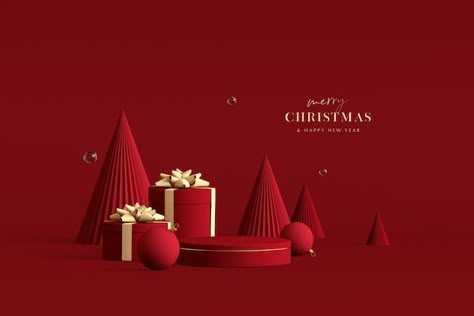 Christmas Podium, Christmas Promotion Design, Christmas Bg, Christmas Gift Videos, Graphic Design Personal Branding, Product Podium, Jewelry Poster, Christmas Marketing, Christmas Luxury