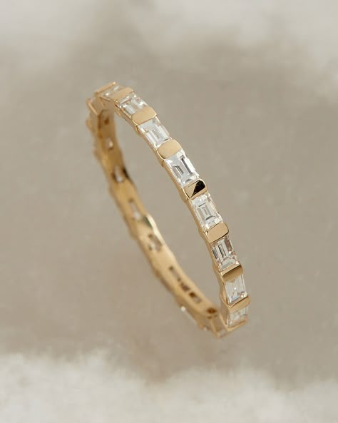 The Petite Baguette Eternity Band – Après Jewelry Getty Wedding, Baguette Eternity Band, Baguette Wedding Band, Baguette Band, Baguette Diamond Band, Wedding Band For Women, Moissanite Band, Wedding 2025, Baguette Ring