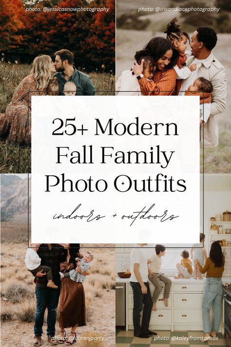 Family Photo Outfits Fall Color Schemes Picture Ideas, Family Photos Brown Color Schemes, What To Wear For Fall Family Photo Shoot, Fall Color Outfits For Family Pictures, Fall Pics Family, Fall Family Photo Outfits Outdoor Casual, Fall Portrait Outfits Family, Fall Family Photo Shoot Outfits, Fall Outfits For Family Photoshoot