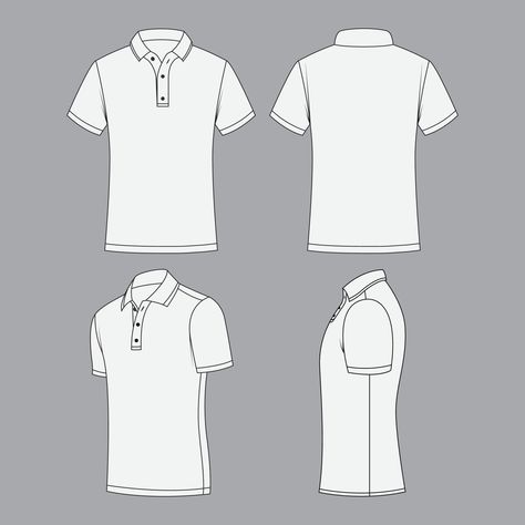 White Polo T-Shirt Design Template Polo Shirt Uniform Design Ideas, Polo Shirt Layout Design, Polo Shirt Drawing, Corporate Tshirt Design, Polo Drawing, Shirts Sketch, Polo Shirt Design Graphics, Polo Shirt Template, Polo Shirt Design Ideas