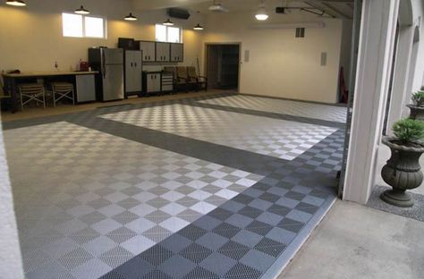 Swisstrax Flooring Flooring Ideas Cement, Garage Flooring Ideas, Floor Sealer, Rubber Garage Flooring, Garage Floor Ideas, Garage Flooring Options, Garage Floor Tile, Garage Epoxy, Garage Inspiration