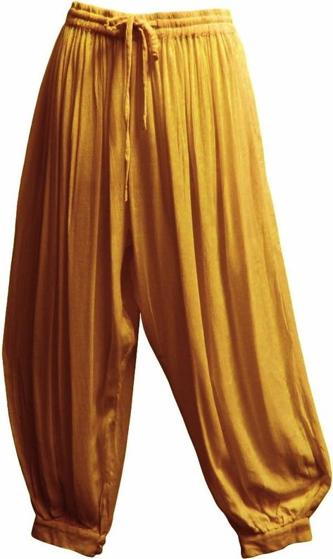 Men's Indian Aladdin Gypsy Hippie Yoga Meditation Harem Pants (P2) (Mellow Yellow) at Amazon Men’s Clothing store Indian Pants, Mens Yoga Clothes, Black Harem Pants, Tracksuit Men, Zippers Fashion, Ankle Cuffs, Mellow Yellow, Sport Pants, Yoga Clothes