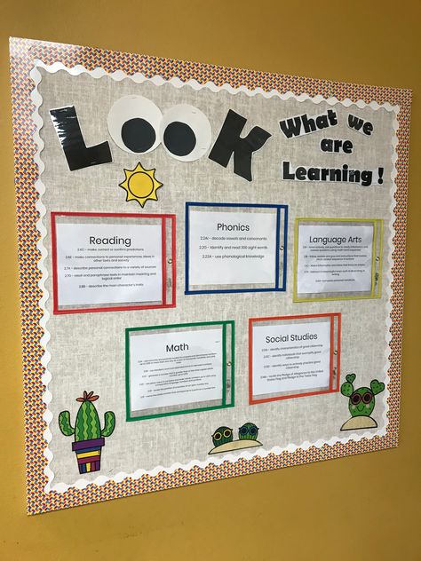 Objectives Bulletin Board Weekly Learning Board, What We Are Learning Bulletin Board Preschool, Curriculum Bulletin Board Ideas, Prek Bulletin Board Ideas Learning, Week At A Glance Classroom Board, What We’re Learning Bulletin Board, Important Info Bulletin Board, Lesson Plan Bulletin Board, Class Objectives Display