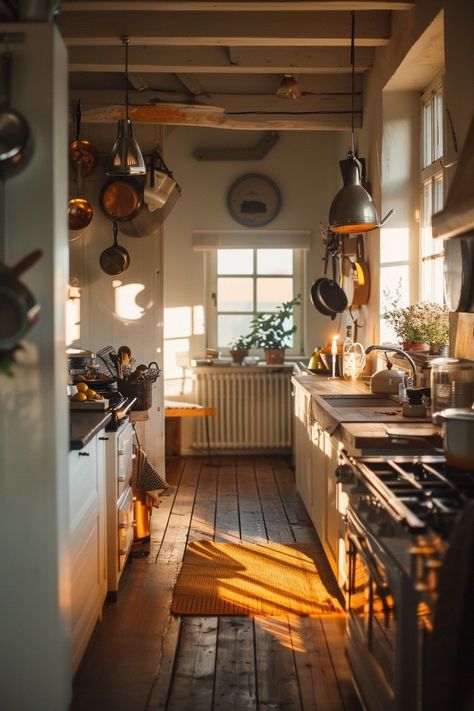 Kitchen Uk, Old Farmhouse Kitchen, Farmhouse Kitchen Curtains, Apartment Kitchen Ideas, Kitchen Scene, Old House Interior, Ivy House, Living Room Loft, Cottage Kitchens