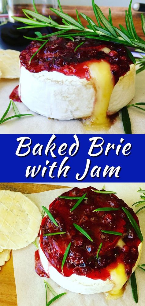 Baked Brie With Cranberries, Brie With Cranberries, Baked Brie With Jam, Brie Recipes Appetizers, Brie Cheese Recipes, Baked Brie Appetizer, Baked Brie Recipes, Brie Appetizer, Brie Recipes