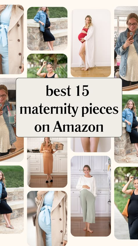 Looking for cute maternity outfits? Wondering what to wear this fall and winter while pregnant? A real mom found the best 15 maternity pieces on amazon Cropped Maternity Sweater, Maternity Clothes Capsule, Maternity Going Out Outfit Winter, Cute Maternity Looks, 7 Month Pregnant Outfit, Pregnancy Friendly Outfits, Every Day Maternity Outfits, Fall 2nd Trimester Outfits, Dressy Casual Maternity Outfits