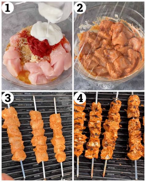 Chicken Kabobs Yogurt Marinade, Kababs Chicken Marinade, Mediterranean Chicken Kabob Recipes, Greek Yogurt Chicken Skewers, Low Sodium Chicken Kabobs, Medditeranean Chicken Kabobs, Mediterranean Chicken Kebab Recipe, Mediterranean Chicken Skewers Recipes, Yogurt Marinated Chicken Kabobs