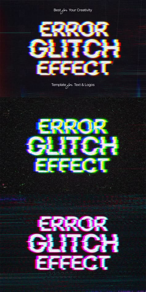 Error Glitch Text Effect for Adobe Photoshop Error Overlay, Glitch Graphic Design, Text Effects Photoshop, Album Redesign, Glitch Poster, Error Glitch, Distorted Text, Glitch Design, Glitch Font