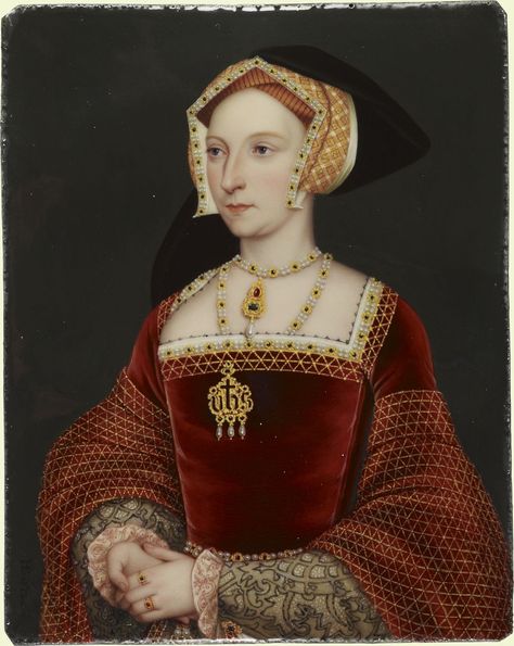 Jane Seymour (1509?-1537) ~ Henry Bone, enamel on copper, painted in 1816 Jane Seymour Tudor, Ratu Elizabeth, Kunsthistorisches Museum Wien, 16th Century Fashion, Hans Holbein The Younger, Catherine Parr, Wives Of Henry Viii, Tudor Fashion, German Clothing