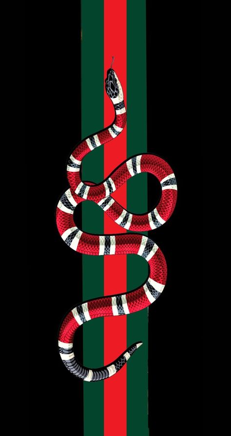 Snake Art Wallpaper, Wallpaper Iphone Edgy, Gucci Wallpaper Iphone, Wallpaper Edgy, Gucci Snake, Chanel Wall Art, Snake Black, Wallpaper Iphone Dark, Money Wallpaper Iphone