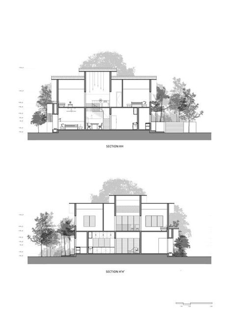 Gallery of Mausam - House of the Seasons / ZERO STUDIO - 29 Building Section Drawing, Section Of A Building, Section And Plan, Section Drawing Architecture, Elevation Architecture, Architecture Section, Section Design, Plan Architecture, Section Drawing