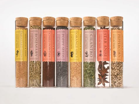 Sheffield & Sons Spice Packaging by Lauren Harring | Dribbble | Dribbble Spice Branding, Herbs Packaging, Spice Packaging, Spices Packaging, Cool Packaging, Skincare Packaging, Bohemian Living, Food Packaging Design, Packing Design