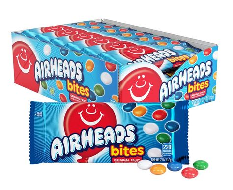 Airheads Candy Bites Airheads Bites, Movie Theater Party, Airheads Candy, Peanut Butter Filled Pretzels, Pretzel Crisps, Peanut Butter Filling, Chewy Candy, Bulk Candy, Bag Pack