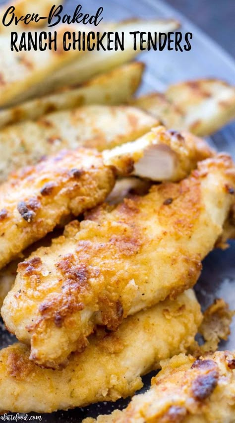 Ranch Chicken Tenders, Homemade Chicken Tenders, Baked Fried Chicken, Chicken Breast Tenderloins, Baked Ranch Chicken, Breaded Chicken Recipes, Lime Chicken Tacos, Honey Lime Chicken, Chicken Tenderloin Recipes