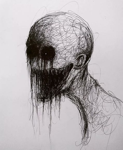 Scary Drawings, Horror Drawing, Creepy Drawings, Meaningful Drawings, Dark Art Drawings, Easy Drawings Sketches, Dark Art Illustrations, Scary Art, Doodle Art Designs