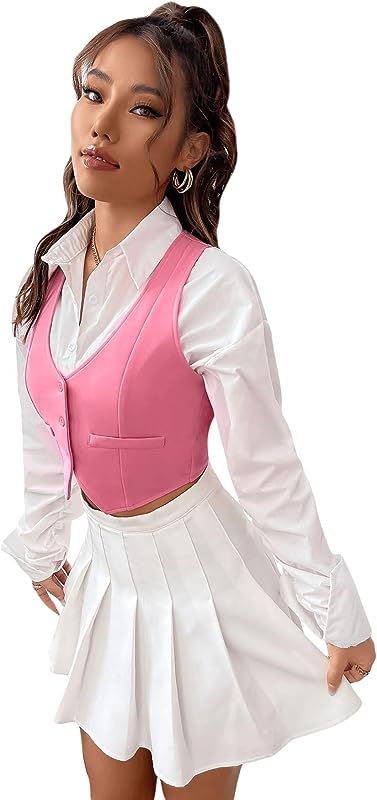 Crop Waistcoat, Womens Waistcoat, Waistcoat Woman, Tropical Outfit, Sleeveless Blazer, Outfit Styles, Couture Outfits, Simple Trendy Outfits, Vest Fashion