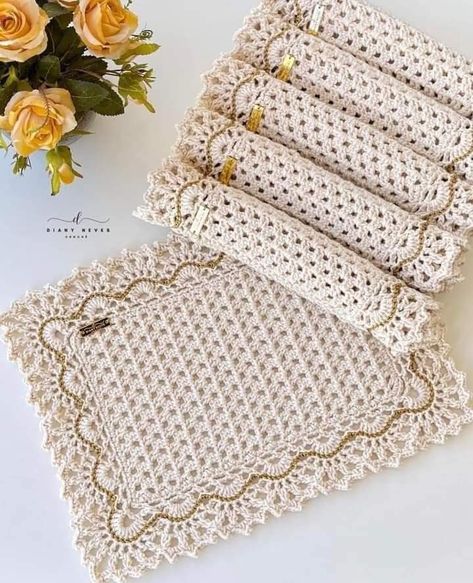 Crochet Placemat Patterns, Crochet Tablecloth Pattern, Free Crochet Doily Patterns, Crochet Leaf Patterns, Crochet Placemats, Crochet Table Runner Pattern, Crochet Coaster Pattern, Placemats Patterns, Crochet Table Runner