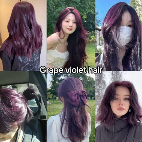 Violet Hair Colors, Dyed Hair Purple, Wine Hair, Hair Tint, Violet Hair, Dyed Hair Inspiration, Hair Inspiration Short, Hair Color Purple, Pretty Hair Color