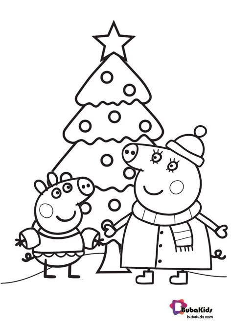 Peppa Pig Chritsmas Special Edition Coloring Page For Kids Collection of cartoon coloring pages for teenage printable that you can download and print. #Christmascoloringpage, #Peppapig #Christmascoloringpage, #Peppapig Peppa Pig Easter, Peppa Pig Drawing, Peppa Pig Christmas, Pig Coloring Pages, Christmas Tree Coloring, Peppa Pig Colouring, Pig Halloween, Tree Coloring, Family Coloring Pages