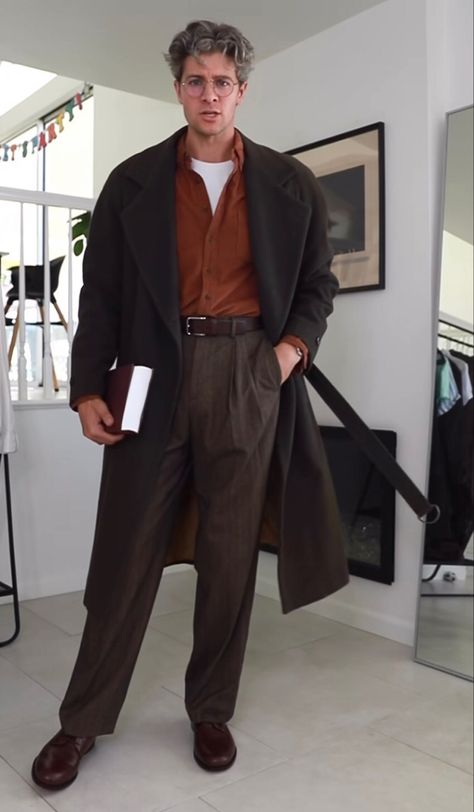 Ideal Appearance, Sprezzatura Style, Masc Style, Vintage Men Style, Older Mens Fashion, Dark Acadamia, Dark Academia Style, Academia Outfits, Academia Style