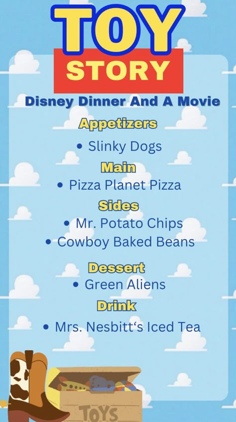 Movie Themed Dinner Ideas, Dinner Ideas Outfit, Themed Dinner Ideas, Disney Movie Themed Dinner, Disney Dinner And A Movie, Themed Dinners Ideas, Movie Themed Dinner, Family Movie Night Themes, Family Movie Night Snacks