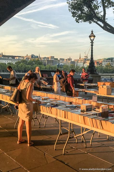 Southbank Centre Book Market in London Greenwich Market London, Greenwich London Aesthetic, London In The 90s, 90s London Aesthetic, London Living Aesthetic, Working In London, South London Aesthetic, Street Market Aesthetic, Summer In London Aesthetic