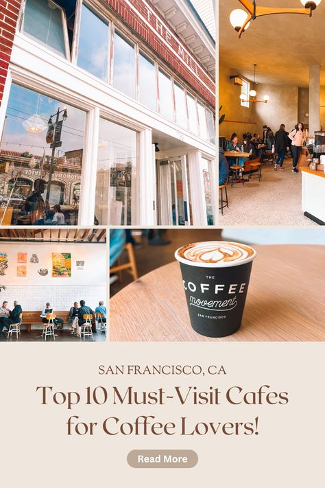 Find out the best coffee shops in San Francisco, from a local! These top spots have made the list for their coffee quality, atmosphere, baristas, and more. Cafe San Francisco, Best Brunch In San Francisco, San Francisco Coffee Shop, Sightglass Coffee San Francisco, Best Coffee Shops In San Francisco, San Francisco Cafe, San Francisco Where To Eat, North Beach San Francisco, San Francisco Restaurants Top 10