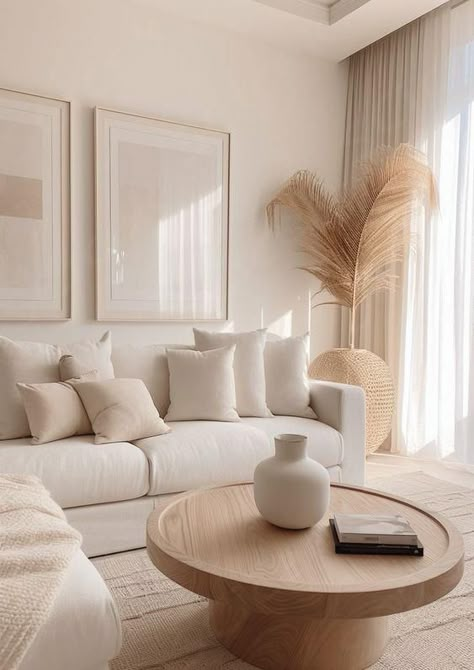 Beige Living Room Decor, Beige Living Rooms, Apartment Living Room Design, Living Room Design Inspiration, Neutral Living Room, Home Design Living Room, Modern Organic, White Living Room, Decor Home Living Room