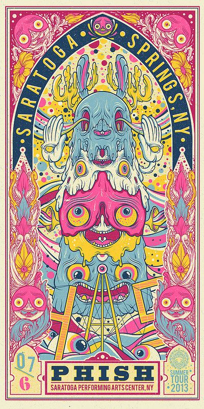 Phish Posters, Psychadelic Art, Illustration Photo, Phish, Arte Inspo, Gig Posters, Music Posters, Trippy Art, Illustrations And Posters