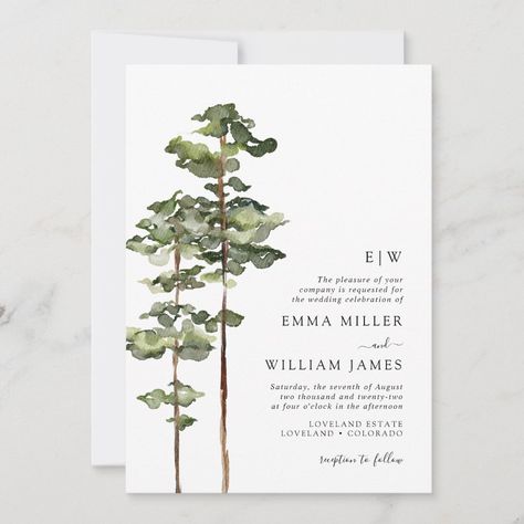 Proposal Dinner, Woodland Forest Baby Shower, Forest Wedding Invitation, Forest Baby Shower Invitations, Tropical Bridal Shower Invitations, Forest Wedding Invitations, Rustic Mountain Wedding, Mountain Wedding Invitations, Forest Baby Showers