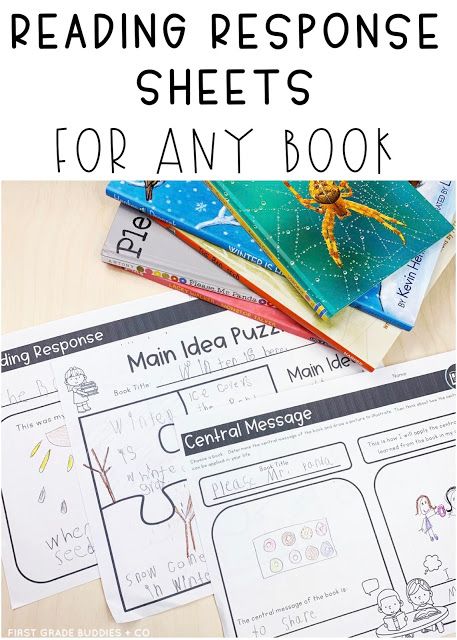 Reading Response First Grade, Kindergarten Reading Response Sheets, Reading Response Kindergarten, Comprehension Centers First Grade, Reading Response Journals 2nd Grade, Readers Response Journal, Grade 2 Reading Activities, Kindergarten Invitations, Readers Response